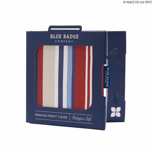 blue-badge-permit-cover-steller-strip-blue-red-cotton